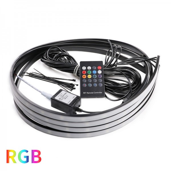  Car Decorative Rope Lighting RGB 5050 SMD LED Strip with Remote Control 