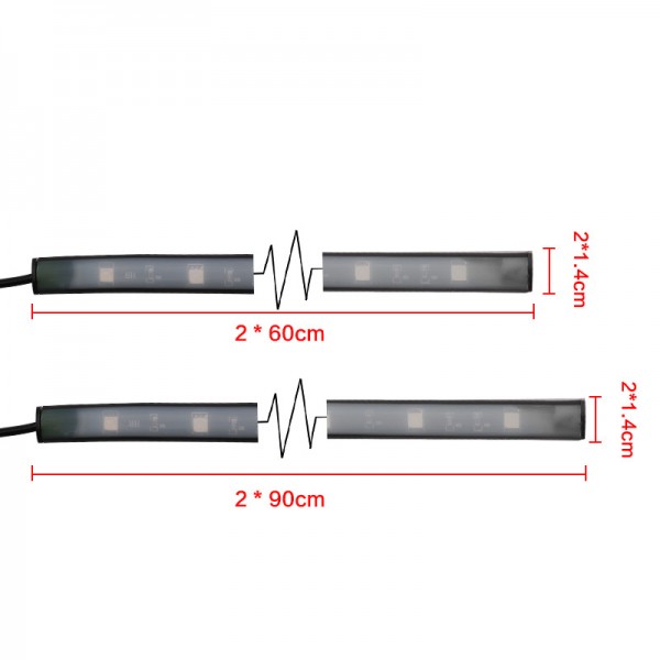 60 x 90cm Car LED Strip Light with 5050 SMD RGB