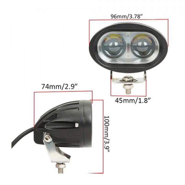 10W 3.8 inch CREE LED Work Light with 4D Lens 