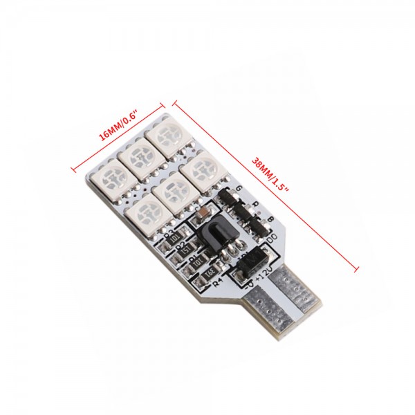  Remote Control Colorful t10 5050 12SMD 