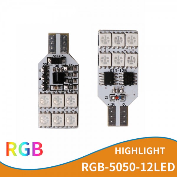  Remote Control Colorful t10 5050 12SMD 