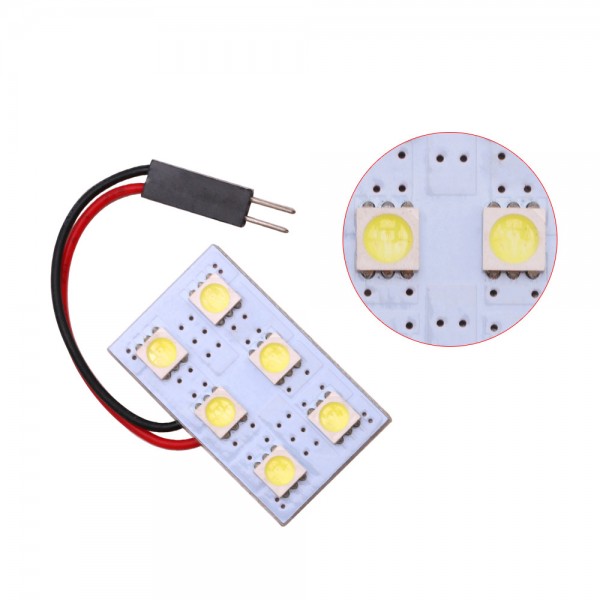 5050SMD 6 LED Auto Panel Interior Reading Light