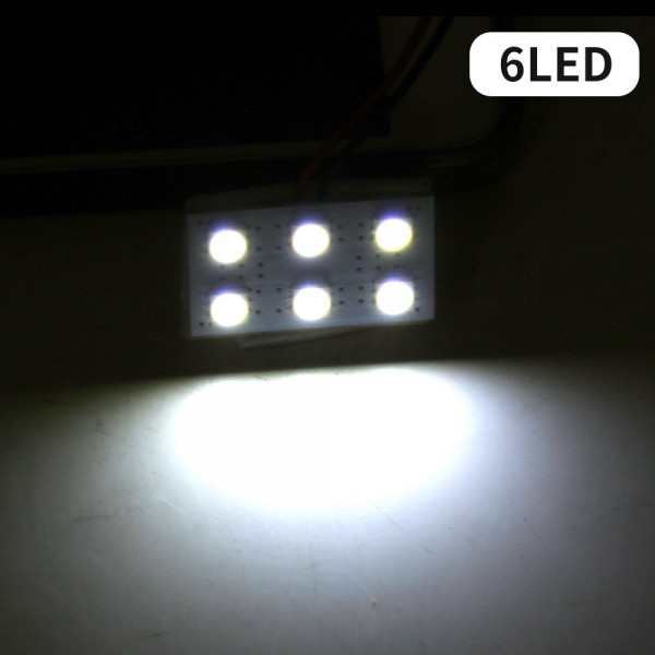 5050SMD 6 LED Auto Panel Interior Reading Light