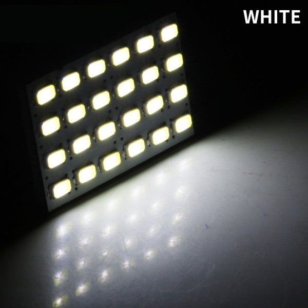 5630 24SMD LED Dome Panel Light With T10 Festoon Adapter