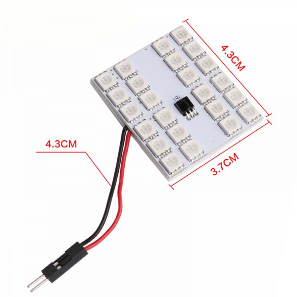 Car RGB LED with 2pcs 24SMD 5050 Bulbs 