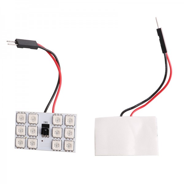 Colorful LED Car Interior Decoration Remote Controller Festoon 5050smd Bulbs