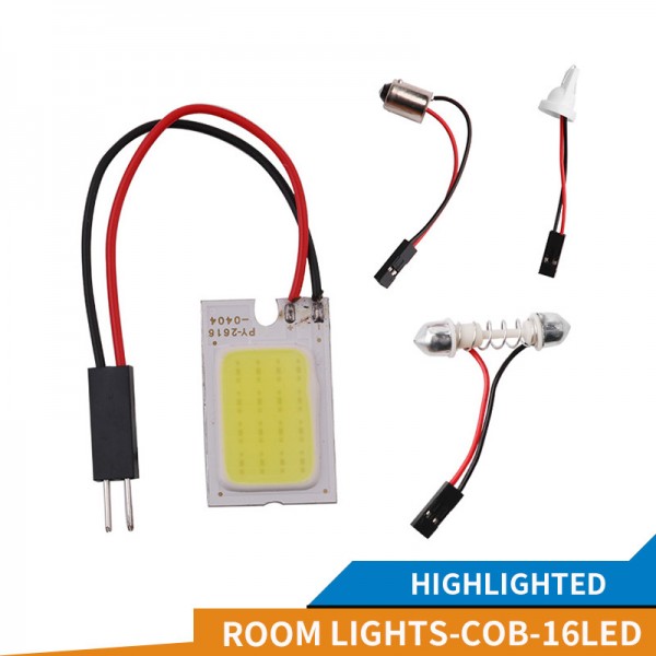 12v High Brightness COB LED Car Led Interior Dome Light With T10/BA9S/Festoon Adapters 