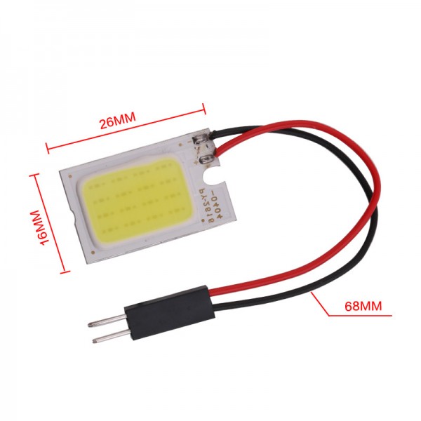 12v High Brightness COB LED Car Led Interior Dome Light With T10/BA9S/Festoon Adapters 