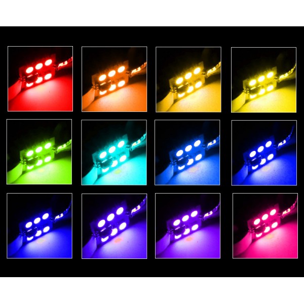 Festoon rgb 6 Car Dome Reading Lighting Bulb