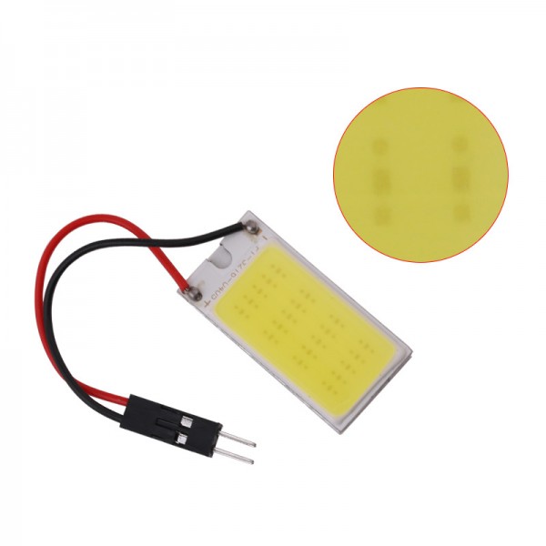 COB 20led Panel Interior Light T10 Festoon Dome Adapter W5W C5W Car LED Bulbs