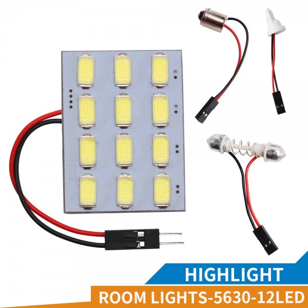 White 5630 12SMD LED Bulb Dome Panel Light 