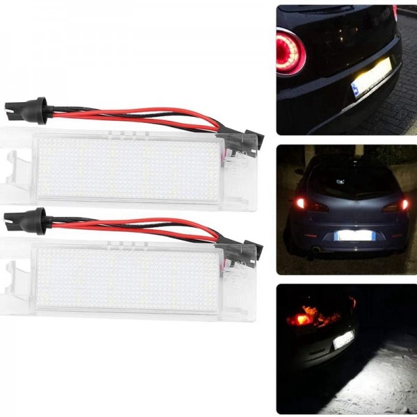 Led License Plate Lights for Alfa Romeo Giulietta Mito GT Spider MiTo