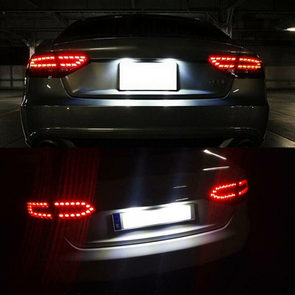 For Audi A1 A3 A4 S4 A5 S5 A6 A7 Q3 Q5 TT 8J RS5 Canbus White Car LED License Number Plate Light