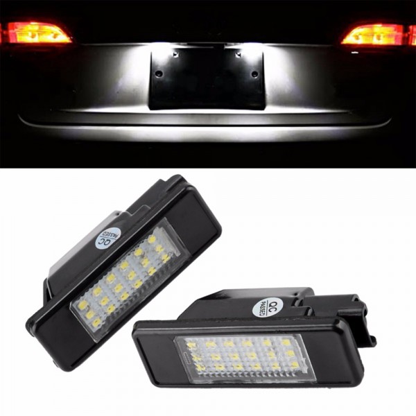 LED 12V Car License Plate Light For Citroen Berlingo C2 C3 C4 C5 II C6 C8 No Error Canbus