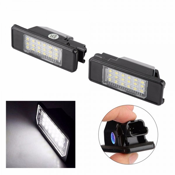 LED 12V Car License Plate Light For Citroen Berlingo C2 C3 C4 C5 II C6 C8 No Error Canbus
