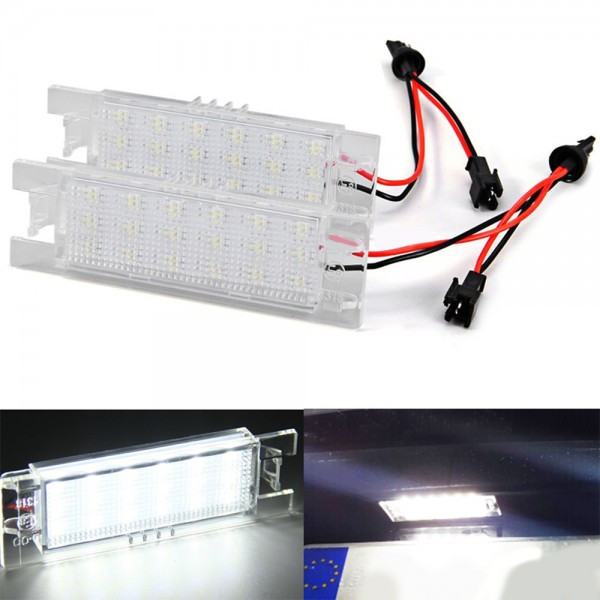 LED 12V Car License Plate Light For Fiat Bravo Grande Punto Punto Evo Auto Number Plate Lamp
