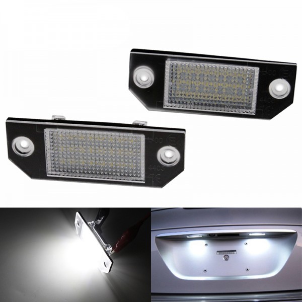 White 12V Led License Plate Lamp Assembly for Ford Focus C-MAX MK2 03-08