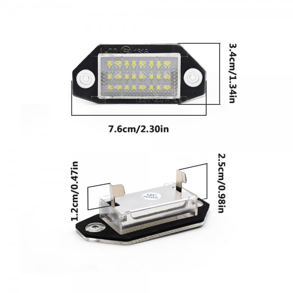 Car Led License Plate Lights Bulb For Ford Mondeo MK3 4/5 Door