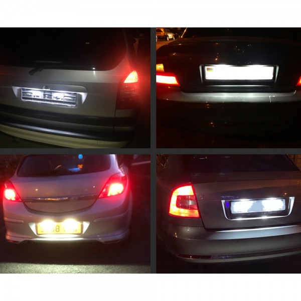 12V White Number License Plate Lights For Opel Astra F G Omega Zafira Signum Corsa B Vectra B Accessories