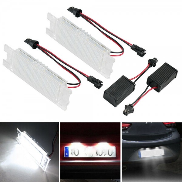 LED Car License Number Lamps Plate Lights Assembly for Opel Astra H J Corsa C D Insignia Tigra B Twintop Vectra C Zafira B