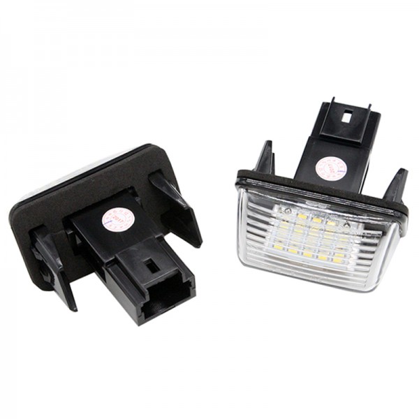 12V White Canbus LED Number License Plate Light Lamp Assembly For Peugeot 206 207 306 307 406 407 