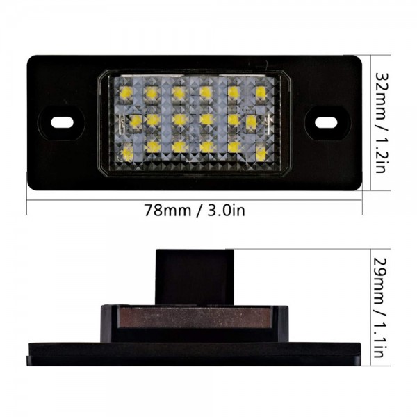 Canbus Error Free White 18SMD LED Number License Plate Lights Lamp Replacement for Porsche Cayenne 02-10