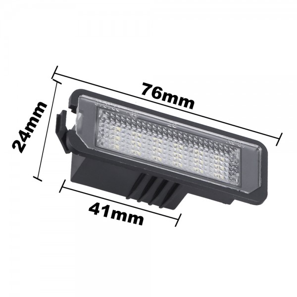 12V White LED Number License Plate Light Lamps Assembly for VW GOLF 4 6 Polo 9N for Passat Canbus