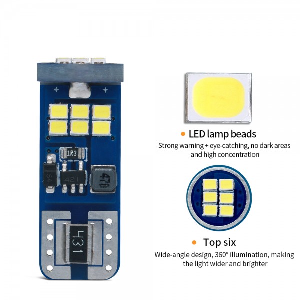  12v Festoon T10   12smd  2016 Canbus car LED