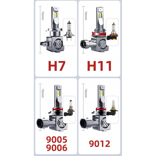 H4 H7 H8 H9 H11 9012 9005 9006 13800LM LED Headlight 